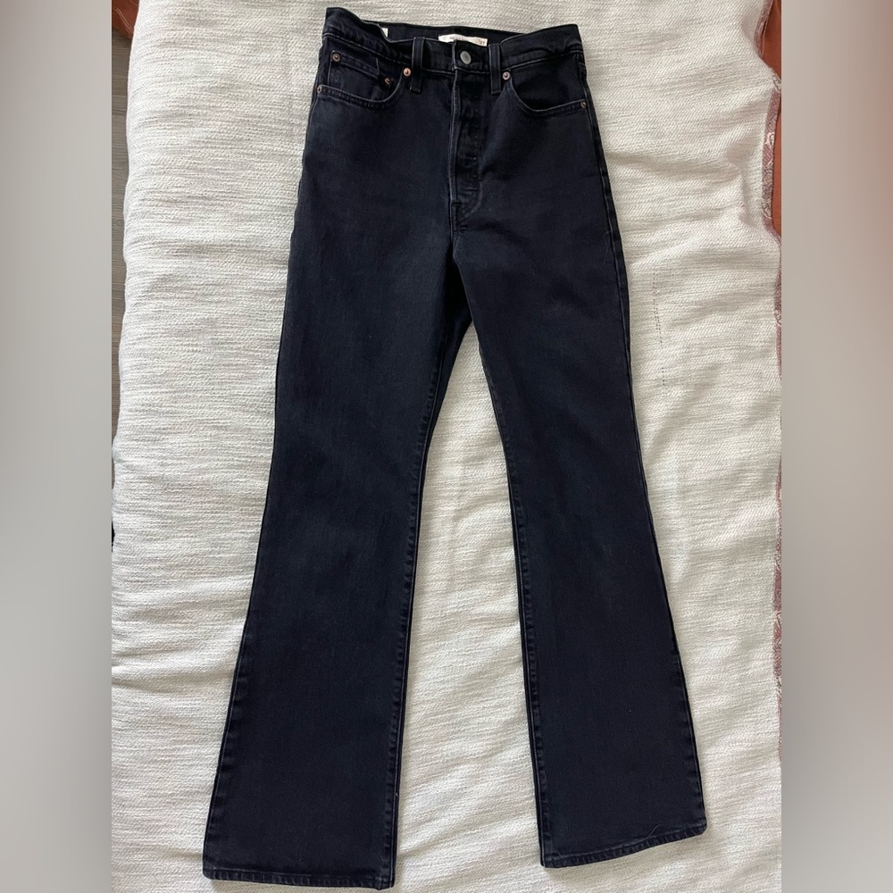 Women’s Ribcage Bootcut Levi’s Premium 27 33 Black Jeans
